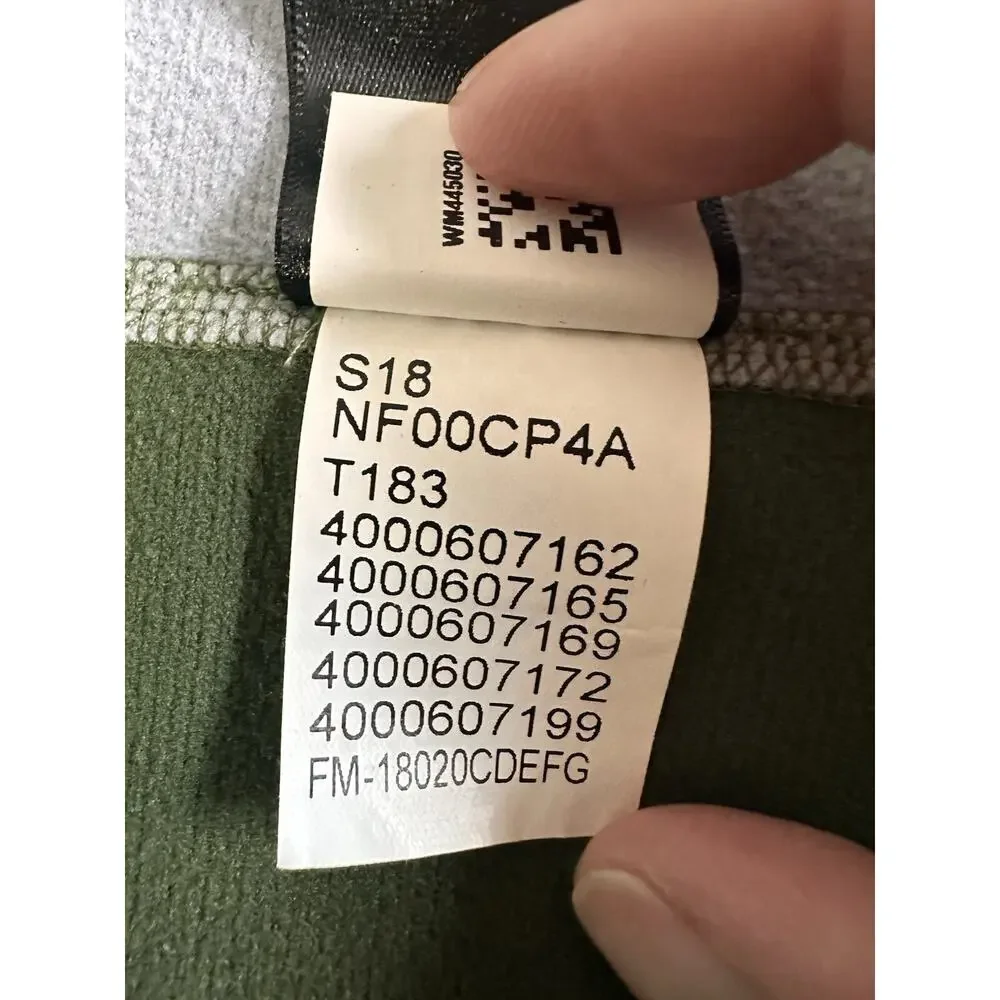 The North Face 100 WT Cinder Jacket 1/4 Zip Men's Large English Green Fleece